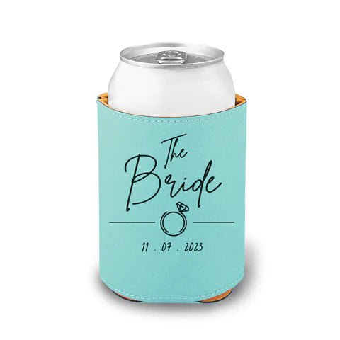 Handcrafted USA Leather Bridal Party Koozies – TheirBigDay