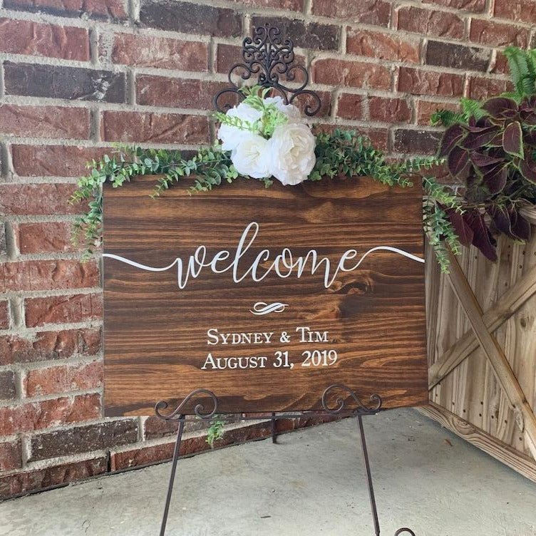 Personalized Wedding Welcome Sign - TheirBigDay