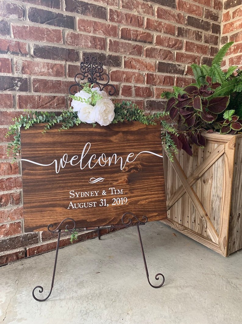 Personalized Wedding Welcome Sign - TheirBigDay